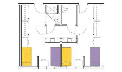 Regent Hall double occupancy floor plan